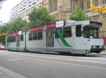 Tram in Swanston St, Melbourne
